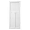 CRAZY ELF 30" x 80" "T" Style Wood Primed Standard Door Slab, DIY Unfinished Solid Wood Paneled Door, Interior Single Door Slab, Pre-Drilled Ready to