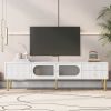 TV Stand for TVs up to 80'', Entertainment Center with Multifunctional Storage Space, TV Cabinet with 2 Drawers, Media Console for Living Room, Bedroo