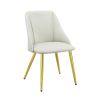 ACME Gaines Side Chair(Set-2), White PU DN01259
