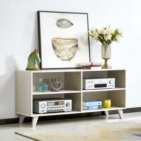 52" Wood TV Stand Console - white