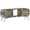 TV Cabinet Multicolor 43.3"x11.8"x16.5" Solid Wood Reclaimed