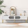 TV Stand for TVs up to 80'', Entertainment Center with Multifunctional Storage Space, TV Cabinet with 2 Drawers, Media Console for Living Room, Bedroo