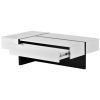 Contemporary Rectangle Design Living Room Furniture, Modern High Gloss Surface Cocktail Table, Center Table for Sofa or Upholstered Chairs, 45.2*25.5*