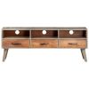 TV Cabinet Gray 51.2"x13.8"x20.1" Solid Rough Mango Wood