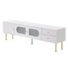 TV Stand for TVs up to 80'', Entertainment Center with Multifunctional Storage Space, TV Cabinet with 2 Drawers, Media Console for Living Room, Bedroo