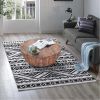 Handcarved Drum Shape Round Top Mango Wood Distressed Wooden Coffee Table, Brown