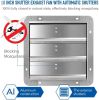 iPower 10 Inch Shutter Exhaust Fan Aluminum Controller and Power Cord Kit,High Speed 1650RPM, 820CFM, 1-Pack, Silver