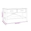 TV Cabinet White 32.3"x15"x17.7" Engineered Wood