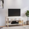TV Cabinet White 32.3"x15"x17.7" Engineered Wood