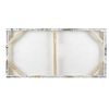Luminous Bloom Gold Foil and Hand Embellished Floral Canvas Wall Art