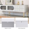 TV Stand for TVs up to 80'', Entertainment Center with Multifunctional Storage Space, TV Cabinet with 2 Drawers, Media Console for Living Room, Bedroo