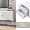 TV Stand for TVs up to 80'', Entertainment Center with Multifunctional Storage Space, TV Cabinet with 2 Drawers, Media Console for Living Room, Bedroo