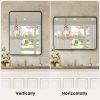 Bathroom Mirror Vanity Mirror for Wall,Aluminum Alloy Framed Wall Mirror Farmhouse,36"√ó24"