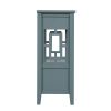 36'' Farmhouse Pine Wood Console Table Entry Sofa Table with 4 Drawers & 1 Storage Shelf for Entryway Living Room Bedroom Hallway Kitchen ( Blue)