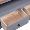 Corner TV Cabinet Gray 36.6"x19.3"x19.3" Solid Pine Panama Range