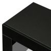 Living Room Furniture TV Stand Cabinet with 2 Drawers & 2 open shelves,20-color RGB LED lights with remote,Black