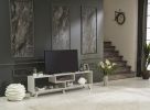 FurnisHome Store Parma Mid Century Modern Tv Stand Open Shelving Entertainment Centre 67 inch Tv Unit, Grey