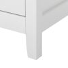 FCH 38*33*60cm Density Board Spray Paint Smoked Mirror Single Door Carved Bedside Table White