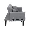 Folding Ottoman Sofa Bed with stereo Gray