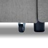 Loveseats Sofa Bed with Pull-out Bed, Adjsutable Back and Two Arm Pocket,Grey