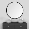 24" Wall Circle Mirror for Bathroom, Gold Round Mirror for Wall, 24inch Hanging Round Mirror for Living Room, Vanity, Bedroom