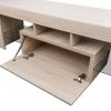 CRAZY ELF Modern TV Cabinet, Media Console Table, Entertainment Center Stand with LED Lights and Storage Cabinet, Up to 60" TV (51.2" Lx14.2 W√ó17.7"