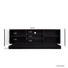 U-Can Modern, Stylish Functional TV stand with Color Changing LED Lights, Universal Entertainment Center, Black