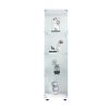 Glass Display Cabinet with 4 Shelves, Curio Cabinets for Living Room, Bedroom, Office, Black Floor Standing Glass Bookshelf, Quick Installation, 64.7*