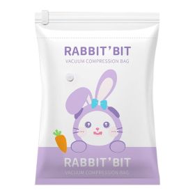 Vacuum Compression Bag Clothes Quilt Buggy Bag Large Capacity Moving Clothes Suction Vacuum Buggy Bag (Option: Purple Rabbit-40X 60cm Small Size)