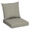 45" x 22.75" Solid Tan Rectangle Outdoor 2-Piece Deep Seat Cushion