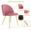 Living Room Chairs Velvet Chairs Side Chairs Modern Style Upholstered Armchairs for Leisure, Restaurant, Makeup, Set of 2