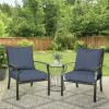 45" x 22.75" Solid Tan Rectangle Outdoor 2-Piece Deep Seat Cushion