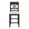 6-Piece Wood Counter Height Dining Table Set with Storage Shelf;  Kitchen Table Set with Bench and 4 Chairs; Rustic Style