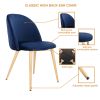 Living Room Chairs Velvet Chairs Side Chairs Modern Style Upholstered Armchairs for Leisure, Restaurant, Makeup, Set of 2